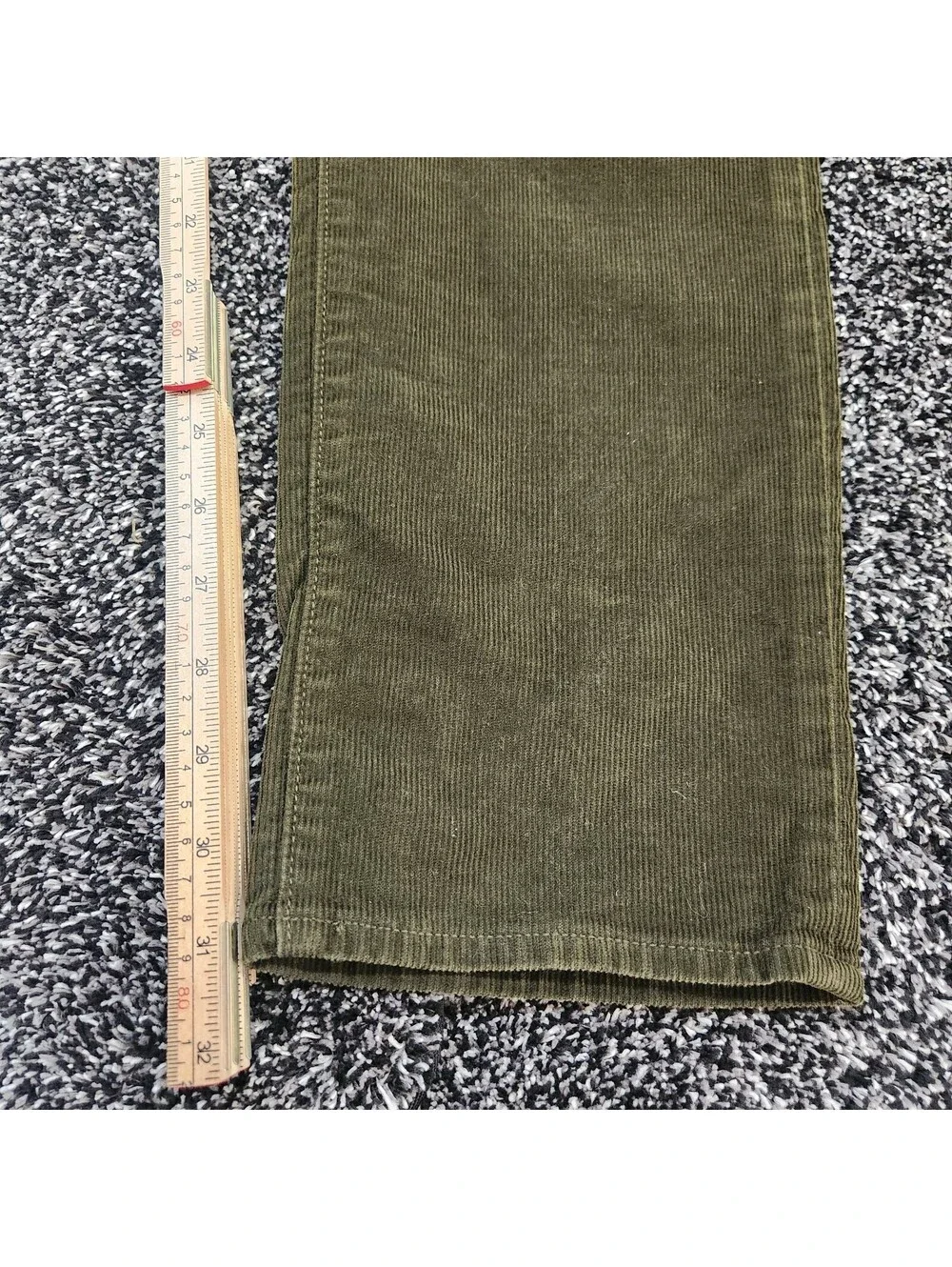 J.Crew 770 Straight Fit Corduroy Pants Men's 31x32 Olive Green Stretch